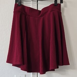 Red Asymmetrical Skater Mini Skirt for Cocktail